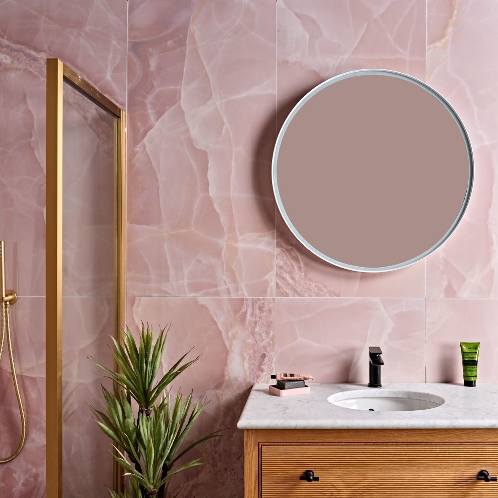 Lifestyle image of Ca Pietra Hollywood Rose Polished Porcelain Wall & Floor Tiles